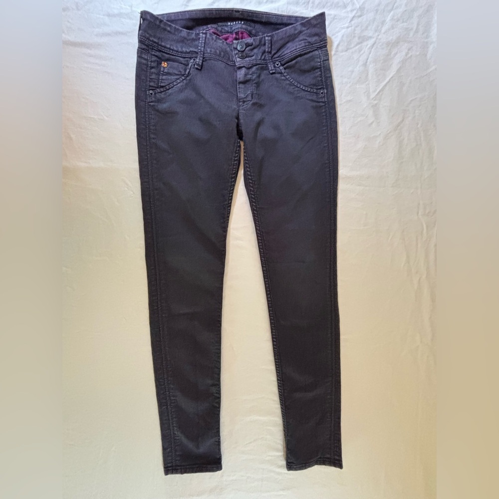 Hudson Collin Flap Skinny Jeans Women’s 25 Purple Stretch Denim Mid Rise